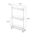 thumbnail image 2 of YAMAZAKI home 7151 Chariot de Rangement de Cuisine Roulant, Blanc, 2 of 5