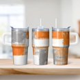thumbnail image 2 of 20oz Insulated Textured Tumbler with Geometric Handle, Stainless Steel Double Wall Coffee Travel Mug, Leak Proof Design, 2 of 5