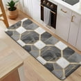 thumbnail image 5 of Gray White Gold Marble Pattern Kitchen Rug Mat,Kitchen Runner Rugs Non Skid Washable,Decorative Kitchen Floor Mats for Kitchen,Sink,Laundry,17"x47.2", 5 of 7