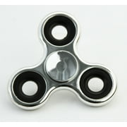 Vertigo Metallic Fidget Toy Hand Spinner Stress Reducer with Ultra-Fast Bearings, Silver