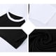 thumbnail image 3 of Blusas y camisas de manga corta y cuello redondo para hombre. Blusa de manga corta con cuello redondo, elástica, de color liso y empalmada., 3 of 4