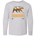 thumbnail image 3 of Inktastic Montana Vacation Bear Silhouette Long Sleeve Youth T-Shirt, 3 of 5