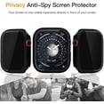 thumbnail image 2 of 2 Pack Privacy Apple Watch Case, [26 Degree Anti Spy] [Touch Sensitive]Ultra-Thin Glass Lightweight Cover Bumper for Apple Watch Series 10 42mm, Anti-peep Screen Protector for iWatch Series, 2 of 9