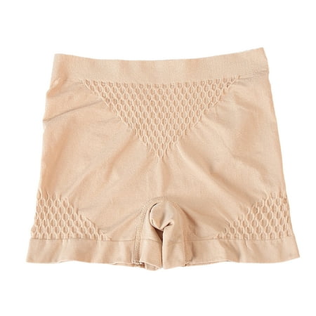

Women Underpants Sweat Absorption Mild Waist Elastic Moisture-wicking Lady Underwear Panties for Daily Wear Skin Color L
