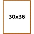 thumbnail image 2 of 30x36 Honey Brown Real Wood Picture Frame Width 0.75 inches | Interior Frame Depth 0.5 inches |, 2 of 8