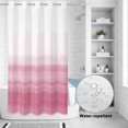 thumbnail image 4 of No Hook Shower Curtain with Built-in Rings - Pink White Washable Waterproof Fabric Bathroom Curtains for Hotel,Rentals, Stall 36 X 78 Inch , Abstract Modern Brush Strokes, 4 of 9
