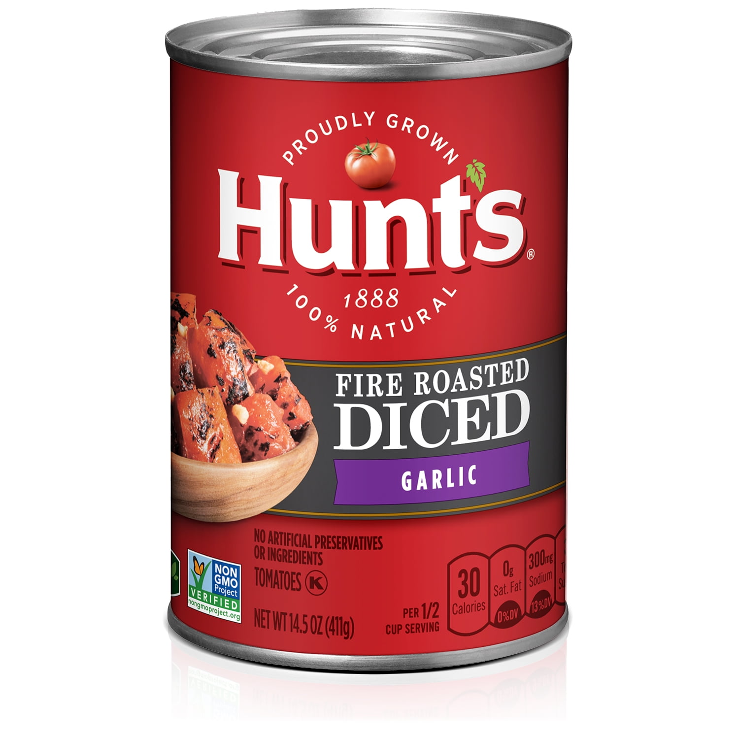 Hunt's Fire Roasted Diced Tomatoes with Garlic, 14.5 oz