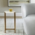 thumbnail image 4 of Uttermost Affinity White Marble Accent Table, 4 of 6