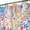thumbnail image 3 of Pink Pioneer Flower Pattern Shower Curtain 72"x84" ,Bathroom Decorative Shower Curtains Set with 12 Hooks,Modern Waterproof Washable Shower Curtain, 3 of 6