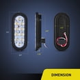 thumbnail image 2 of Luces traseras LED blancas ovaladas de 6 "para remolque, 2 uds., 10 LED con ojales de montaje empotrado IP67, marcha atrás/respaldo impermeable para camión Jeep RV RV, 2 of 5