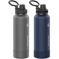 thumbnail image 2 of ThermoFlask Stainless Steel Water Bottle, 40 oz, 2-Pack (Midnight/Stone), 2 of 6