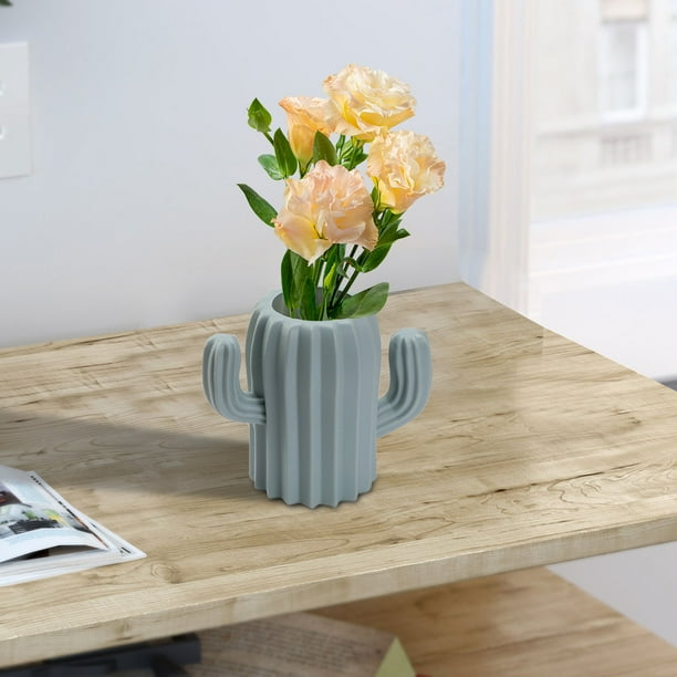 Jarrón de plástico | Maceta decorativa para el hogar, la oficina y la decoración de bodas | Jarrón pequeño de mesa para flores artificiales y arreglos de plantas | 11,4 cm