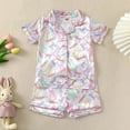 thumbnail image 5 of Princess Nightgowns for Toddler Girls 3T-4T Toddler Boys Satin 𝐏ajamas Sets Cute Animal Print Short 𝗟ounge Sl𝐞epwear 2025 Summer Kids Sl𝐞epers Soft N𝐢ghtgowns, 5 of 7