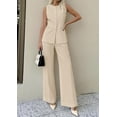 thumbnail image 6 of PRETTYGARDEN Women's 2 Piece Sets Summer Work Clothes Sleeveless Blazer Vest Pants Suits Spring Business Casual Outfits, 6 of 7