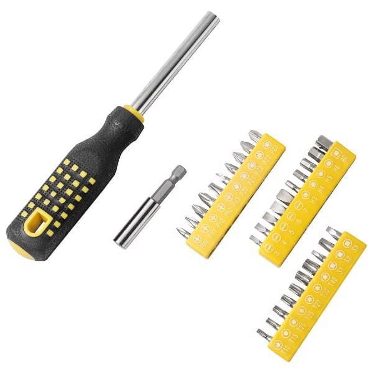 218 Piece Tool Set General Household Hand Tool Kit with Plastic Toolbox  Case Yellow