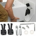 thumbnail image 4 of Kit de fijación de pernos para inodoros para inodoro suspendido de pared Geberit para la serie 4u, kit de acoplamiento cerrado para inodoro montado en la pared de acero inoxidable, 4 of 5
