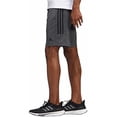 thumbnail image 3 of adidas Mens 3 Stripe Shorts with Zipper Pockets (Grey Six/Black, 2X-Large), 3 of 4