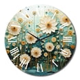 thumbnail image 4 of Designart "Green Blue Calm Oasis III" Abstract Botanicals Oversized Wall Clock, 4 of 5
