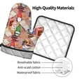 thumbnail image 4 of KLL Gnomes Books Tea Cups Pattern Oven Mitts and Pot Holders 2pcs Sets for Kitchen, Oven Mitt Heat Resistant 536°F, Oven Gloves for Kitchen,Cooking and Baking, 4 of 7