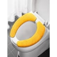 thumbnail image 4 of U - Shaped Toilet Seat Cushion/Pad, Universal Toilet Seat Cover Pad , Thickened Washable Polyester Fiber, Soft Warm Breathable Commode Seat Cushion, Easy Installation, Fits Round & Rectangular Seats, 4 of 5