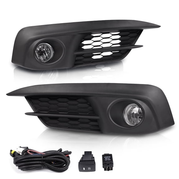 CROSSDESIGN Front Bumper Fog Lights Fit for Honda Civic 2016-2017 Fog Lamps