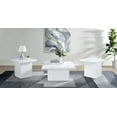 thumbnail image 2 of Devar 3-piece Square Coffee End Table Set White High Gloss, 2 of 15