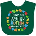 thumbnail image 3 of Inktastic I Love My Brother Autism Awareness Boys or Girls Baby Bib, 3 of 4