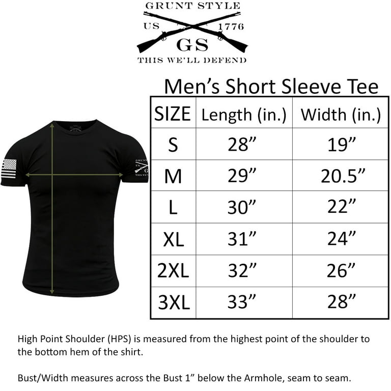  Grunt Style Size Matters Men's T-Shirt (Black, Small