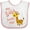 White and Pink, variant on Inktastic My Saba Loves Me Cute Giraffe Boys or Girls Baby Bib