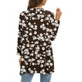 thumbnail image 4 of Kimonos Cardigan for Women's Plus Size Casual 3/4Sleeve Fashion Comfortable Pockets Printing Cardigan Top Blouse Beach on Clearance, 4 of 5