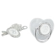 thumbnail image 4 of Silicone Baby Pacifier Silver A-Z Letters Safe BPA Free One Piece Seamless Pacifier with Lid for Infant 6-18 Months, 4 of 7
