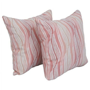 Blazing Needles 9910-S2-ID-083 17 in. Jacquard Throw Pillows with Inserts, Clove Blush - Set of 2