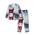thumbnail image 1 of Fotbe Circular Lighthouse Pijama de Hombre con Estampado de Manga Larga, Conjunto de 2 Piezas, Ropa de Dormir Suave y Cómoda con Bolsillos-Medium, 1 of 7
