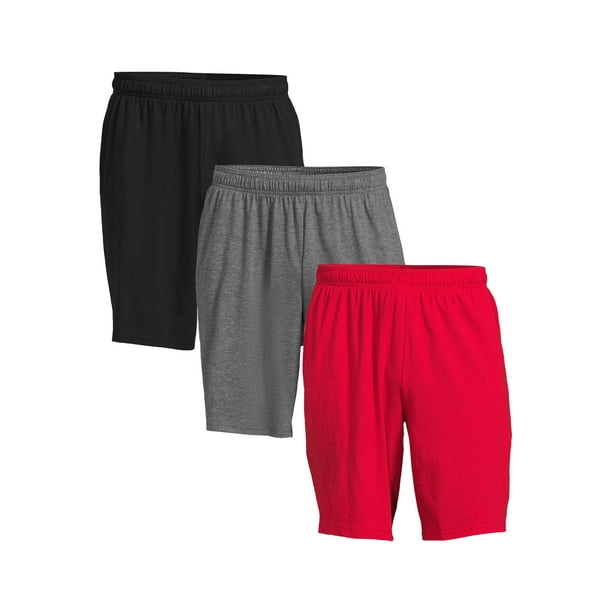Athletic Works Men's and Big Men's Knit Shorts, 3Pack, Sizes S3XL