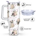 thumbnail image 3 of Cute Dog Design 40oz Tumbler with Handle - Double Wall Insulated Coffee Mug for Women - Dog Mom Gift Travel Cup with Straw, 3 of 7