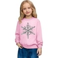 thumbnail image 2 of JIAYUE Boys Girls Unisex Sweatshirts Crew Neck Snowflake Long Sleeve Snug Warmth Pullover For Toddler Casual Tops, 2 of 4