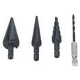 thumbnail image 3 of 4Pcs HSS Straight Groove Step Drill Core Bit Kit Thermal Treatment High Speed Steel Twist Drill Bit Set, 3 of 7