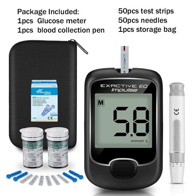 Safe-accu-medidor de glucosa en sangre, Kit de glucómetro para diabéticos, tiras de prueba, agujas, medidor de azúcar en sangre médico, herramientas para el cuidado de la salud