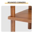 thumbnail image 3 of Xilee 2 Tier End Table, Small Side Table with Solid Wood Legs,Outdoor Side Table with Storage Shelf Narrow Nightstand Bedside Table for Small Spaces, Bedroom, Living Room, Farmhouse, No-Tool Assembly, 3 of 7