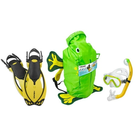 HEAD Sea Pals Jr. Kid's Children's Frog Snorkeling Swim Gear Set, Small (The Best Snorkeling Gear)