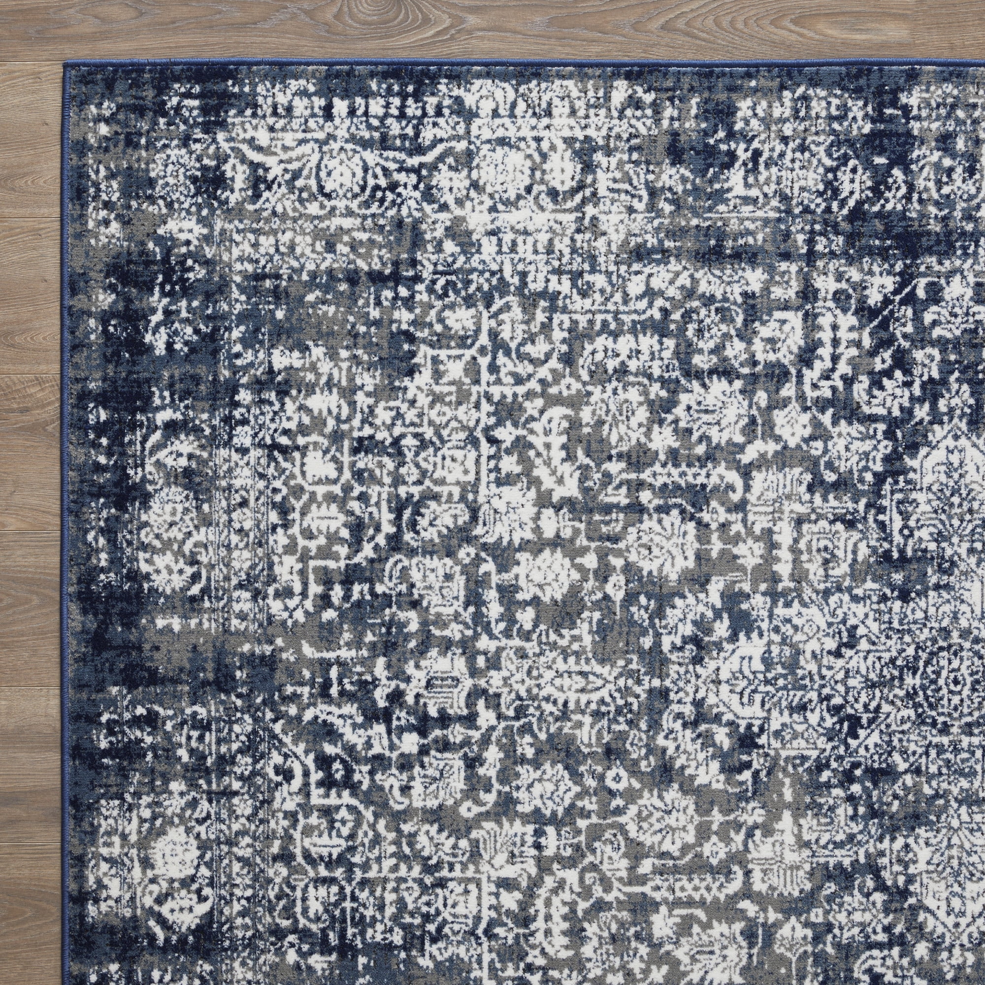 Loomaknoti Aysal Athna 9' x 12' Blue Oriental Indoor Area Rug
