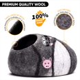 Wool Cat Cave Large Bed Pet House Natural Felt Sleeping Nest Organic