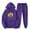 Purple, variant on USSUMA 2 Piece Sweatsuit Women's Hoodie Long Sleeved Pullover Sweatpant Outfits Pocket Drawstring Print Tracksuit Stretchy Waist Fashion Jogger Sets Plus Size Running Fall Suit