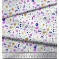 thumbnail image 2 of Soimoi Poly Georgette Fabric Flower Watercolor Print Fabric by The Yard 52 Inch Wide, 2 of 3