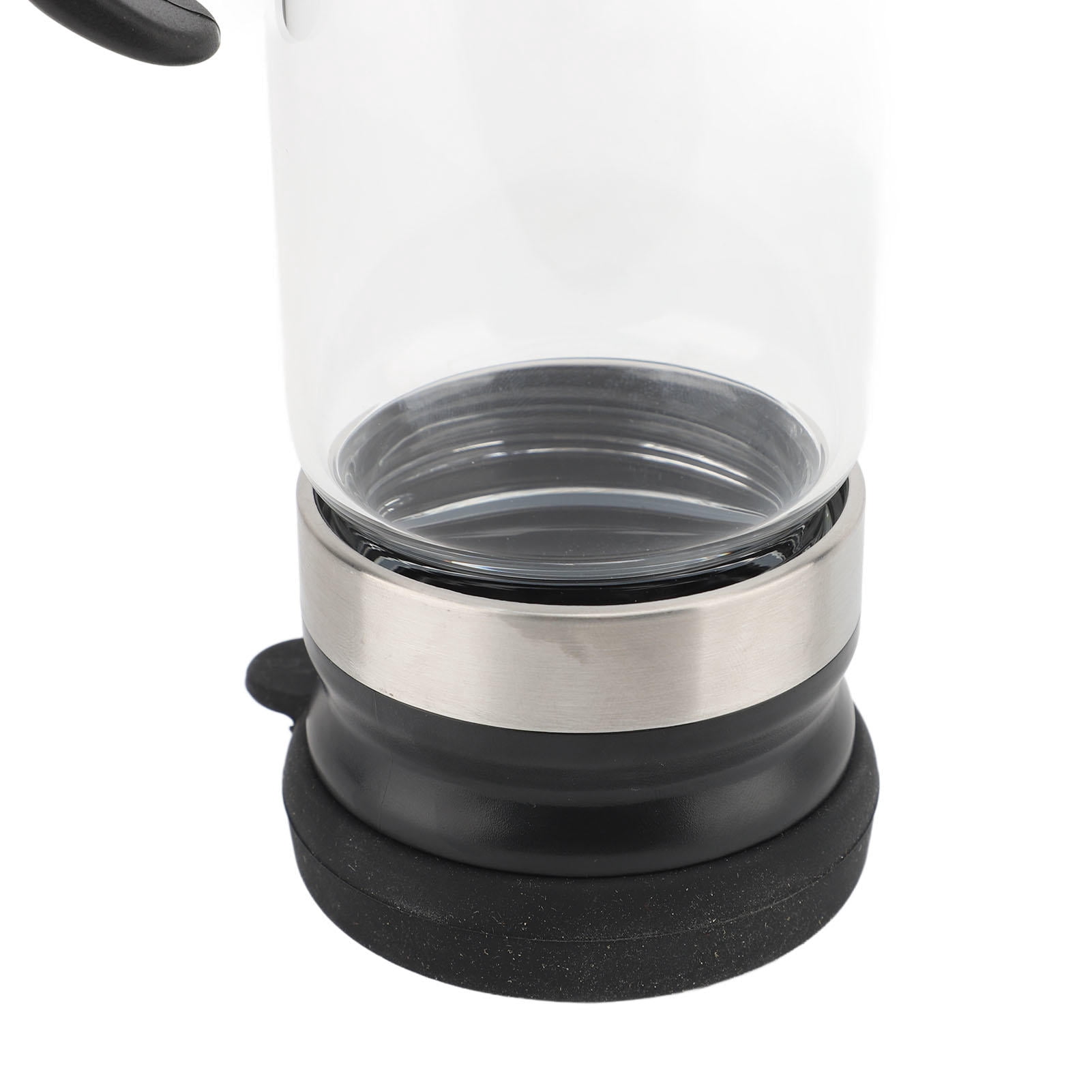 Yajisi 350ml No Drip Honey Dispenser, Clear Glass Syrup Dispenser with Handle, Black for Coffee Shops & Restaurants, 10.2x5.1x3.5in