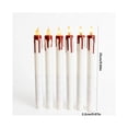 thumbnail image 7 of Homellea 6 Pack White Flameless Taper Candles with Remote, 9.84 Inch Battery Operated Flickering LED Candlesticks with Red Dripping Wax Effect for Halloween Window, Mantel and Table Decor, 7 of 7