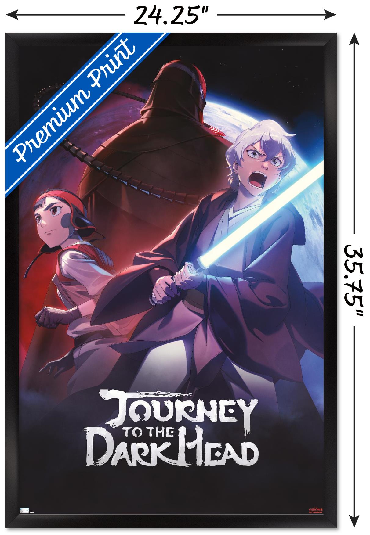 Star Wars: Visions Season 2 - Journey To The Dark Head Wall Poster, 22.375" x 34" Framed