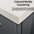 thumbnail image 5 of 24 in. Wide Dark Grey Single Vanity | Ideal for Bathrooms with Mirror, Faucet and Stain - Resistant Countertop | Get a Stylish and Durable Option, 5 of 5