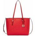 thumbnail image 5 of Michael Kors Women's Leather MK Pattern Crossbody Tote Bag ,Red, 5 of 9