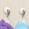 thumbnail image 3 of 2 piezas de ganchos de ventosa para ducha, ganchos de ducha de vacío resistentes para ducha interior, súper succión pulida enchapada en blanco, 3 of 5